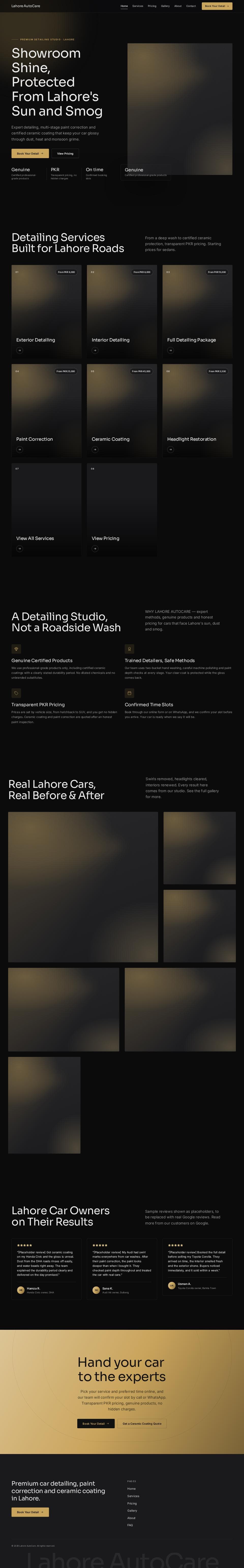 Lahore AutoCare website, generated by AI